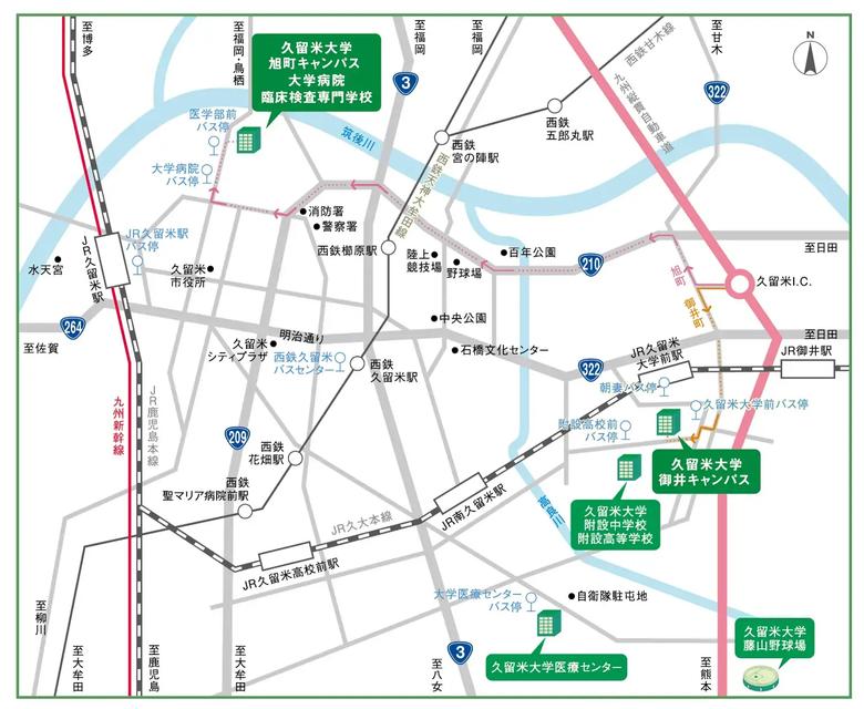 久留米市内地図