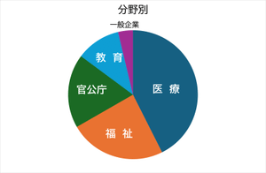 就職状況 分野別グラフ